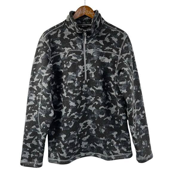The North Face Blue Camo Fleece Sweater Mens Medium - Picture 1 of 10